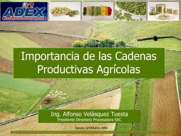 Importancia de las Cadenas Productivas AgrÃ­colas - Desarrollo ...