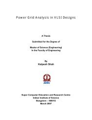 Power Grid Analysis in VLSI Designs - SERC