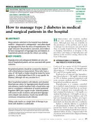 How to manage type 2 diabetes in medical and surgical patients in ...