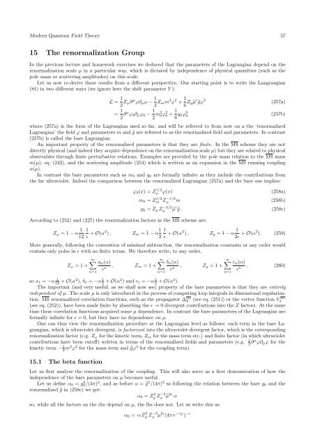 15 The renormalization Group