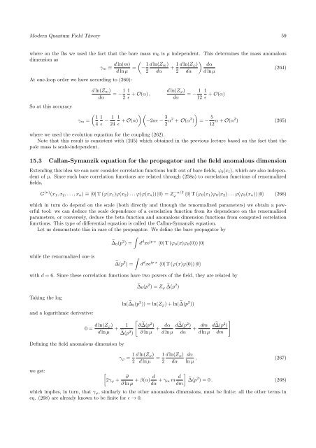 15 The renormalization Group