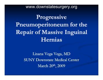 Progressive Pneumoperitoneum for the Repair of Massive Inguinal ...