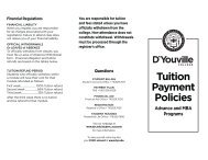 Tuition Payment Policies - ADVANCE (PDF) - D'Youville College