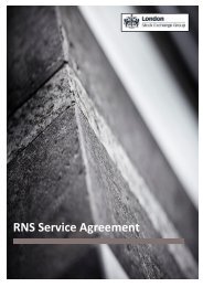 RNS Service agreement - London Stock Exchange