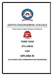 3rd year - Aditya Engineering College