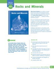 Rocks and Minerals Rocks and Minerals - Delta Education