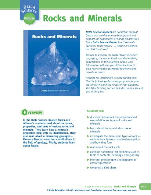 Rock Mineral Identification Chart