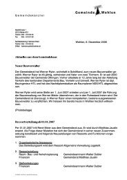 Briefvorlage (A4) der Gemeinde Wohlen - Freiamt-Online