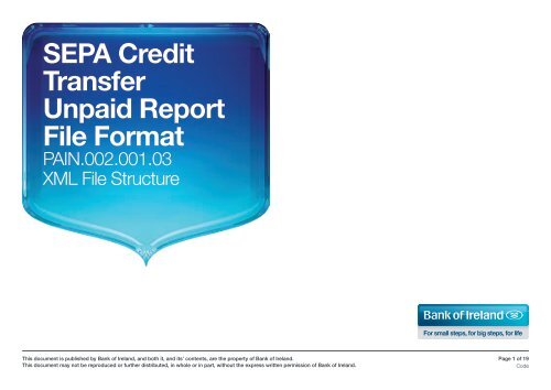 SEPA Credit Transfer PAIN.002.001.03 Unpaid ... - Business Banking