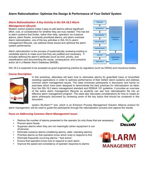 Alarm Rationalization of DeltaV Systems - exida