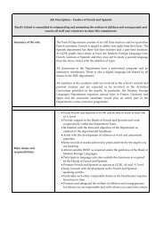 job description and person specification v1 Jan 09 - Reed's School