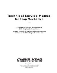 Chris King Technical Service Manual - Spoke N' Word Cycles