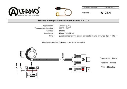 Scheda tecnica - Alfano