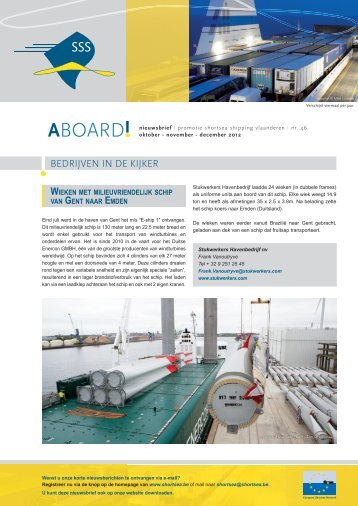 Nieuwsbrief 46 - Shortsea Shipping Vlaanderen