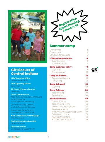 2013 summer camp guide - Girl Scouts of Central Indiana