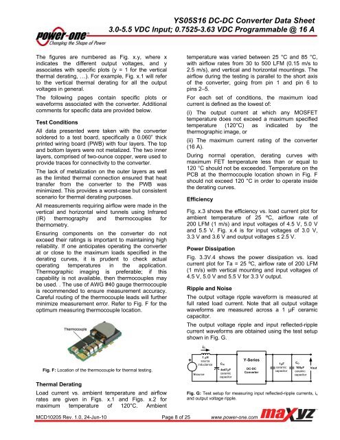 YS05S16 DC-DC Converter Data Sheet - Power-One