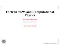 Fortran 90/95 and Computational Physics