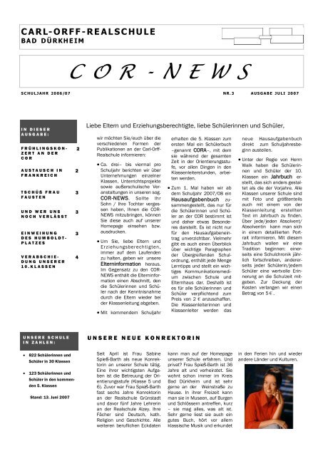 COR- NEWS Nr.3 Juli 07.pdf - Carl-Orff-Realschule