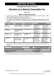 Notice of Poll - District - Huntingdonshire District Council