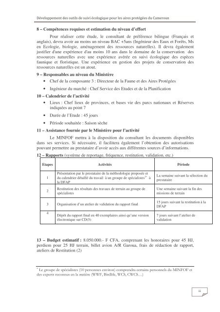 Rapport final suivi ecologique - Impact monitoring of Forest ...