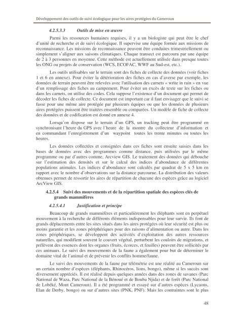 Rapport final suivi ecologique - Impact monitoring of Forest ...