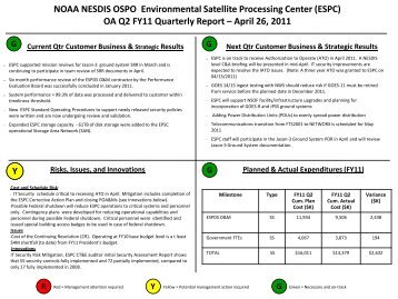 NOAA NESDIS OSPO Environmental Satellite Processing Center ...