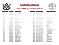 alabama a & m university fy 2010 financial disclosure report