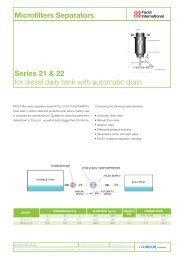 Series 21 & 22 for diesel daily tank with automatic drain