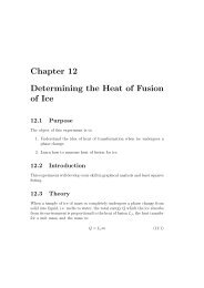 Chapter 12 Determining the Heat of Fusion of Ice