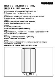 SH 30 S, SH 50 S, SH 80 S, SH 100 S, SH 120 S ... - Advanced Water