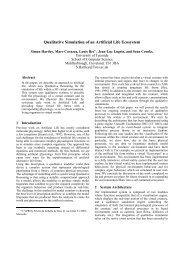 Qualitative Simulation of an Artificial Life Ecosystem - School of ...