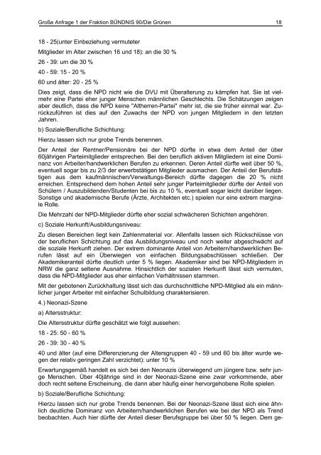Inhaltsverzeichnis - MIK NRW - Landesregierung Nordrhein-Westfalen