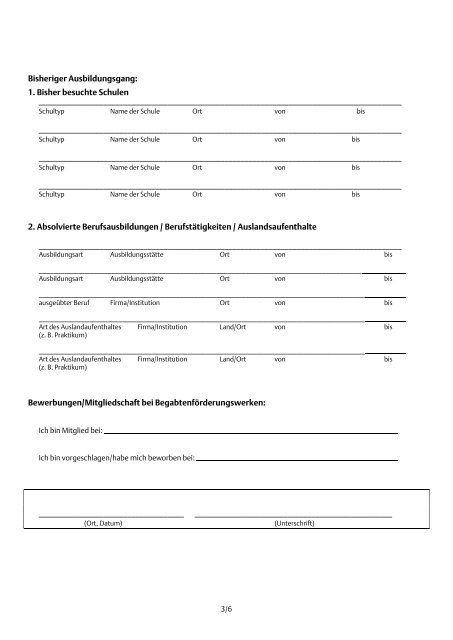 Bewerberinformationen Erstsemesterauswahl FH 2013 - Cusanuswerk