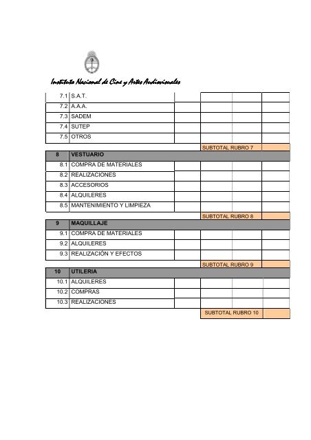 Descargar bases del concurso - Incaa