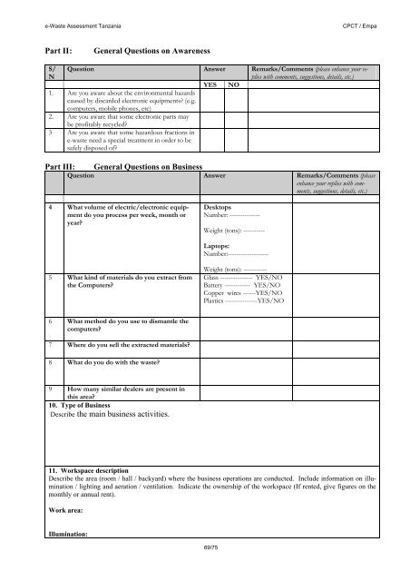 e-Waste Assessment Tanzania - e-Waste. This guide