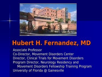 Hubert H. Fernandez, MD - Florida Society of Neurology