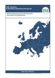 EWF Guideline EUROPEAN ADHESIVE SPECIALIST