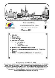 Seniorenblatt 1/2009 - Telekom-Senioren Konstanz