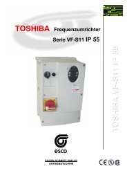 TOSHIBA Frequenzumrichter Serie VF-S11 IP 55 - esco ...