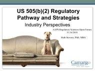 US 505(b)(2) Regulatory Pathway and Strategies