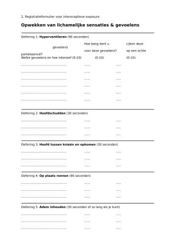 Registratieformulier interoceptieve exposure - Psychologen praktijk ...