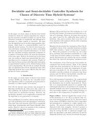 Decidable and Semi-decidable Controller Synthesis for Classes of ...