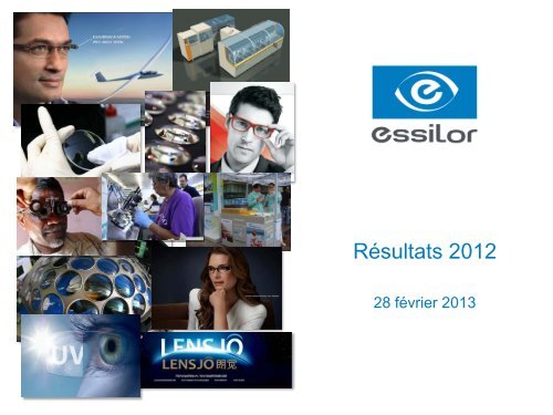 Résultats 2012 - Essilor