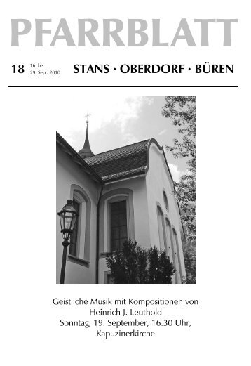 STANS · OBERDORF · BÜREN - Pfarrei Stans