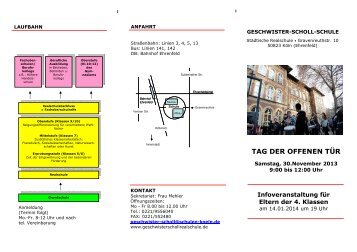 Flyer Tag der offenen Tür 2013_2014 - Geschwister Scholl Realschule