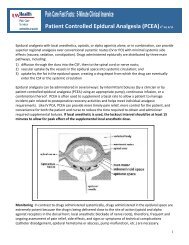 Patient Controlled Epidural Analgesia (PCEA) - Pain Resource Center