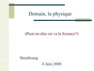 Voir la prÃ©sentation d'Edouard BrÃ©zin - CNRS Alsace