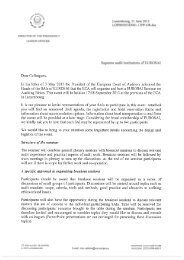 Invitation letter - Eurosai