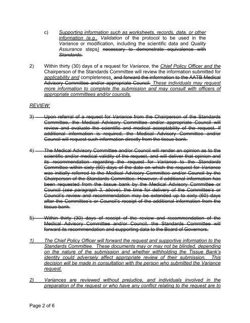 Printable Update for Insertion into Standards - Appendix 1