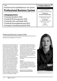 Professional Business System - Volkshochschule OsnabrÃ¼ck